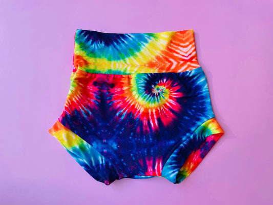 Rainbow Tie-Dye Bummies-Bummies-Baby Bae Boutique