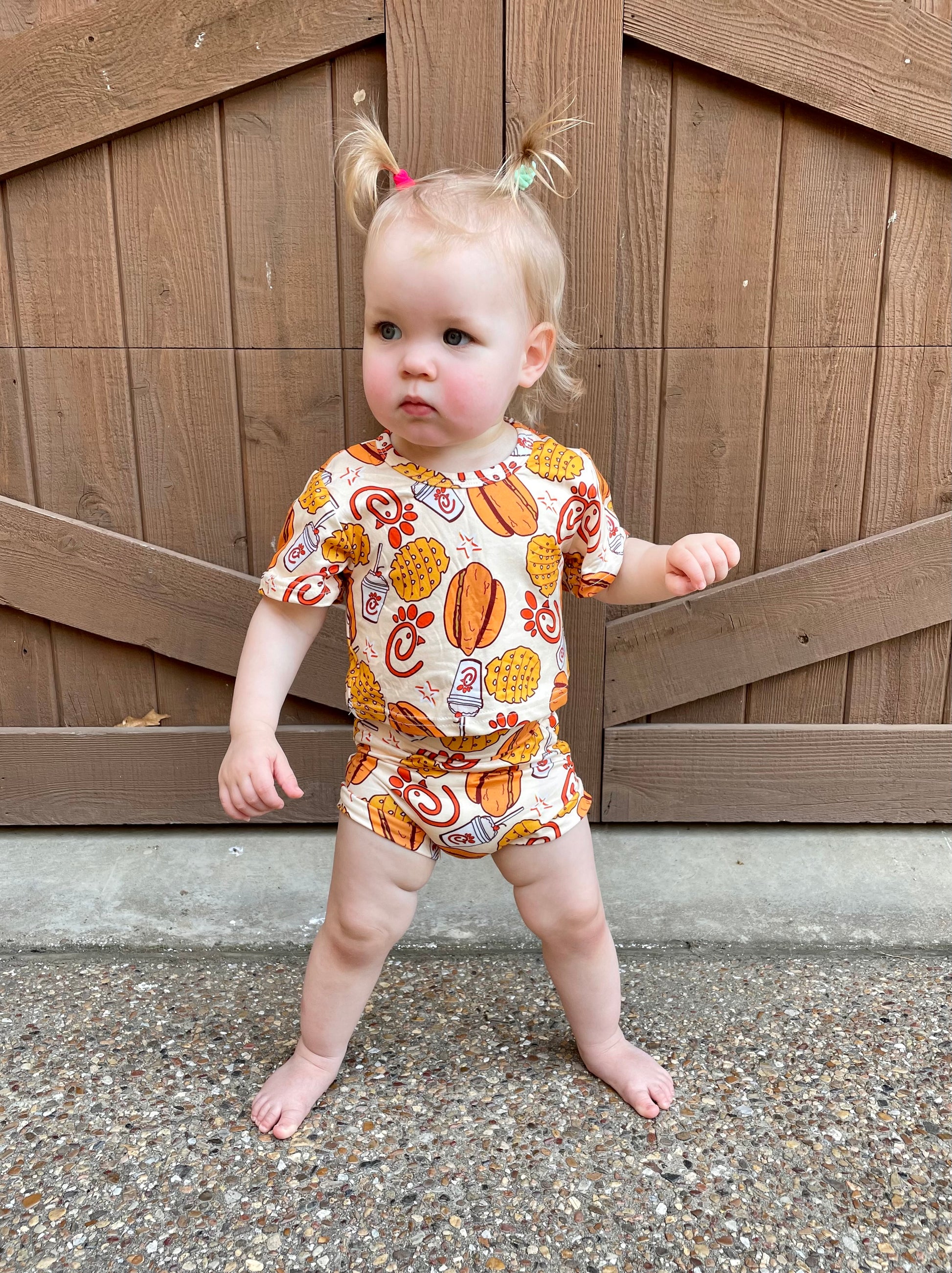 Waffle Fries Outfit - Bummies and Top-Bummies-Baby Bae Boutique