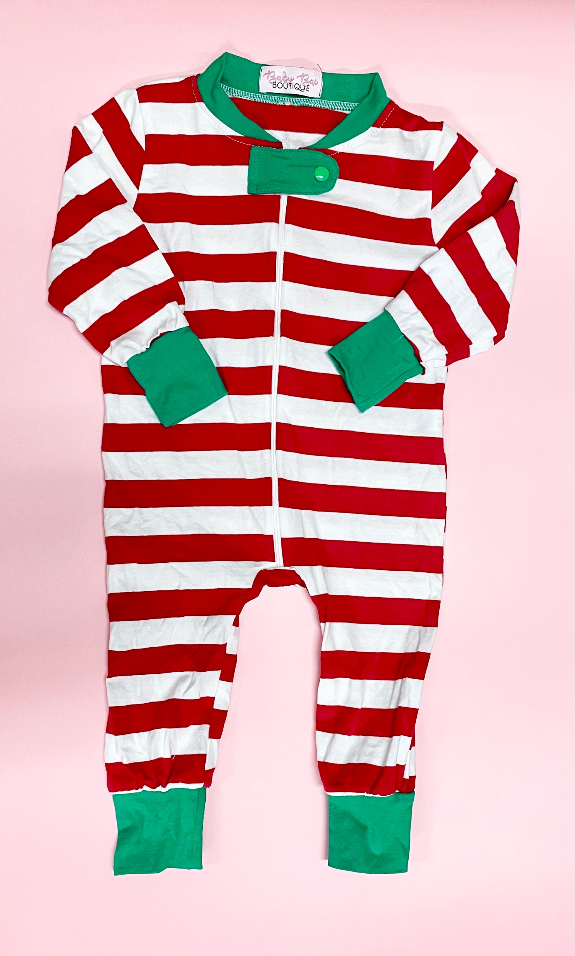 Organic Cotton Striped Christmas Pajamas-Pajamas-Baby Bae Boutique