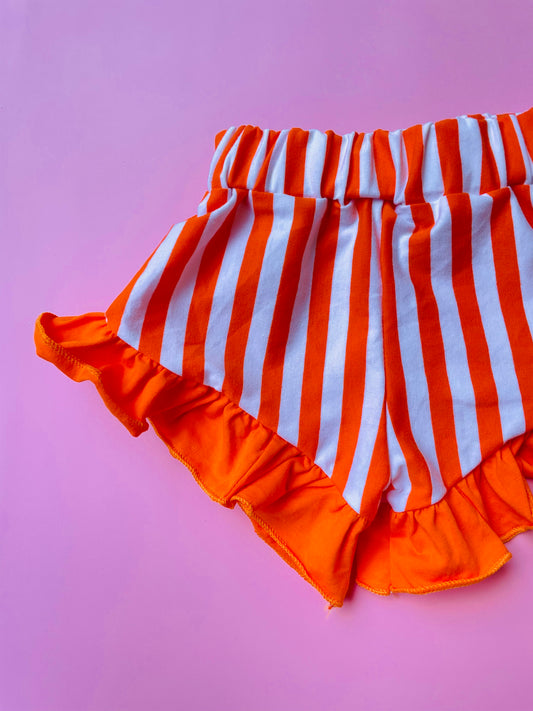 Orange Stripe Bummies-Bummies-Baby Bae Boutique