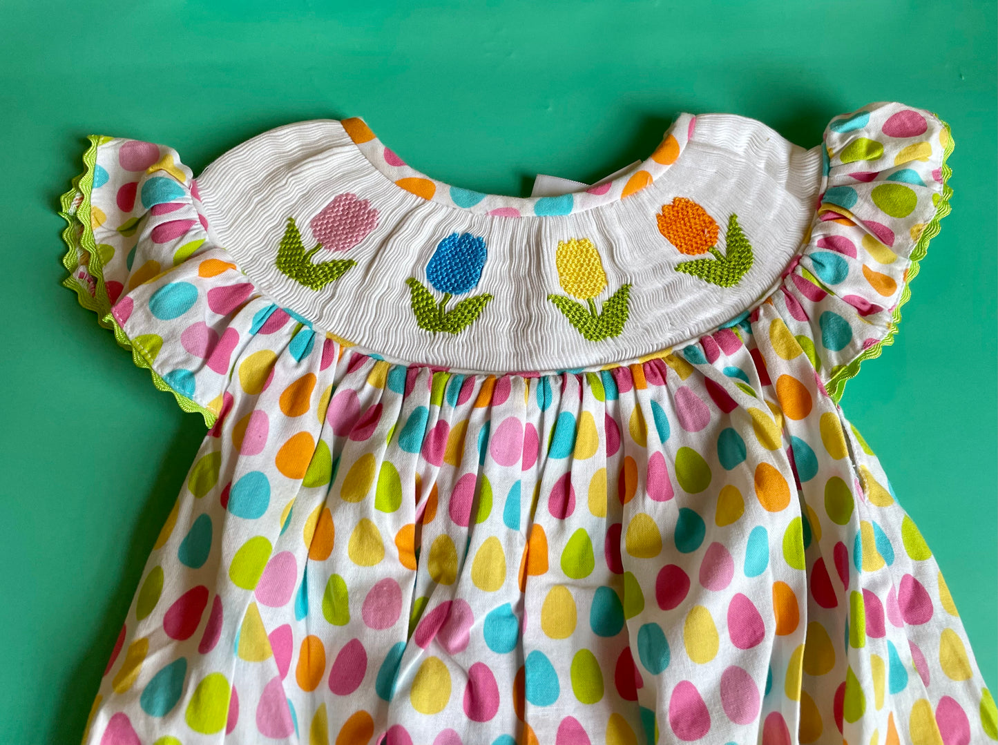 Easter Egg & Tulip Dress-Baby Bae Boutique
