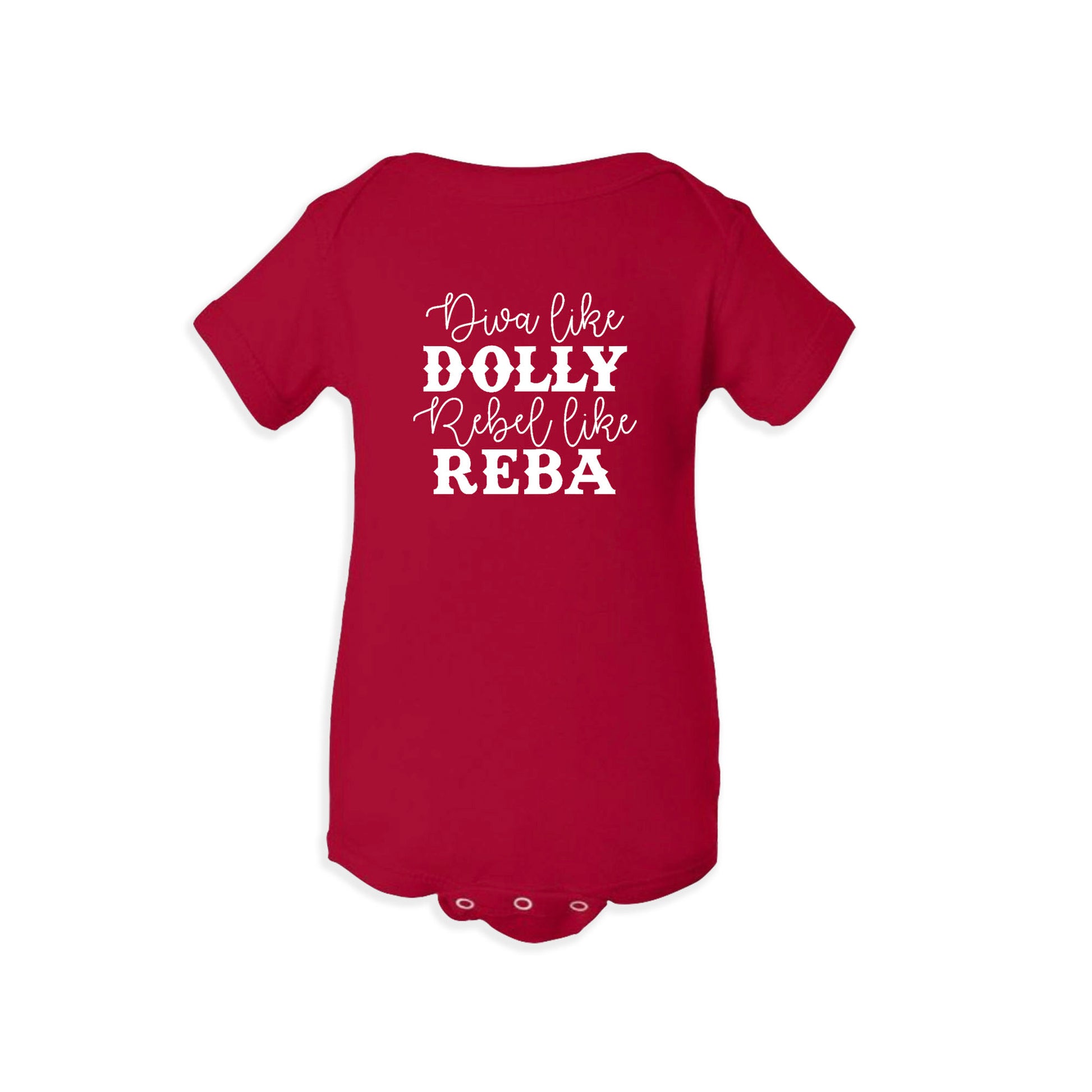 Diva like Dolly Rebel like Reba Bodysuit-Bodysuits-Baby Bae Boutique