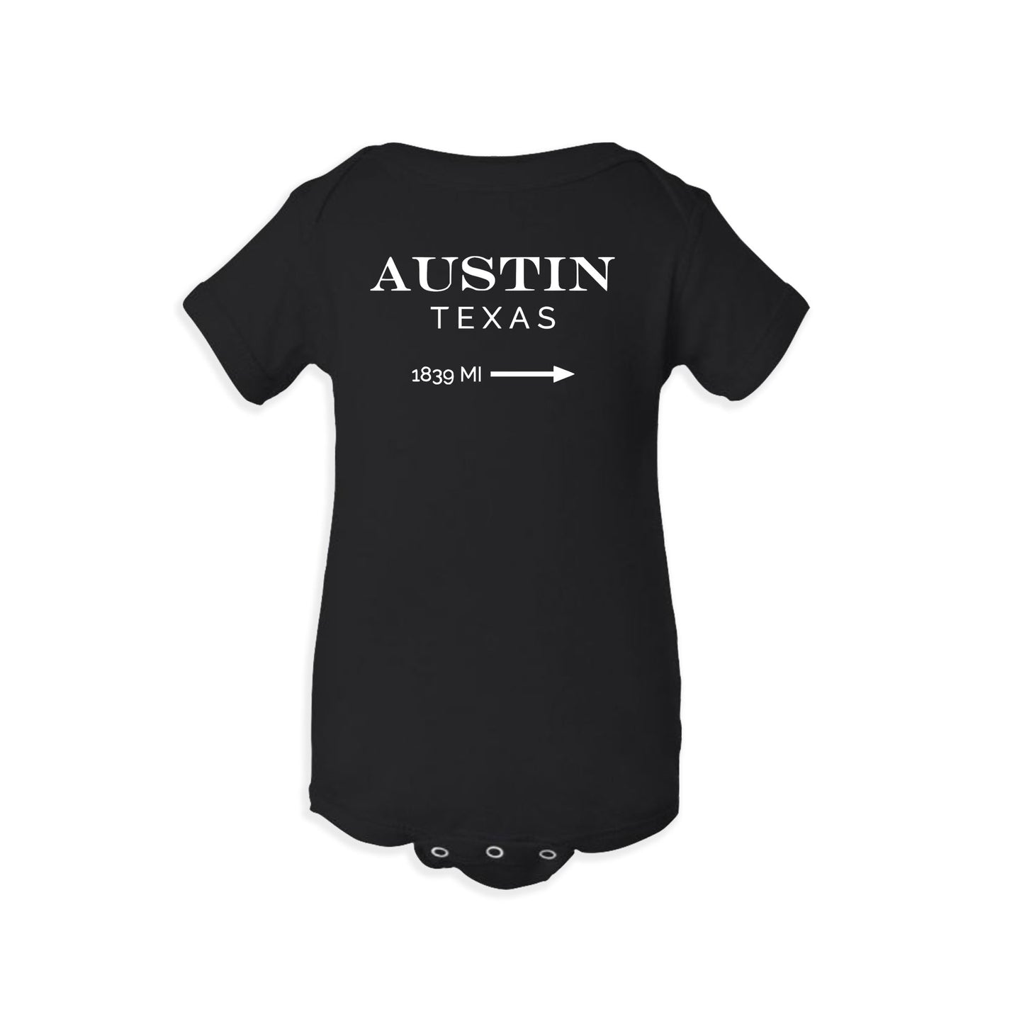 Austin Texas Bodysuit (Mile Marker)-Bodysuits-Baby Bae Boutique