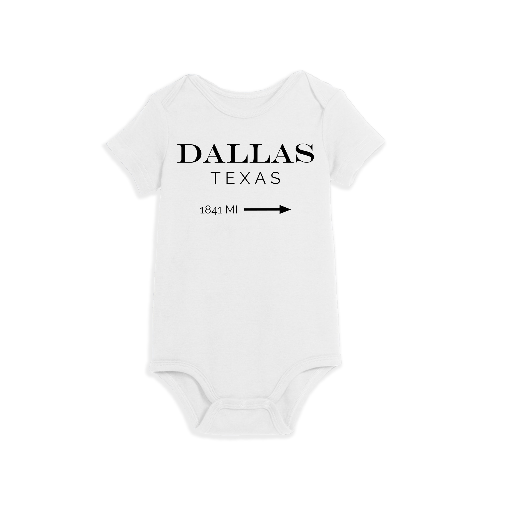 Dallas Texas Bodysuit (Mile Marker)-Bodysuits-Baby Bae Boutique