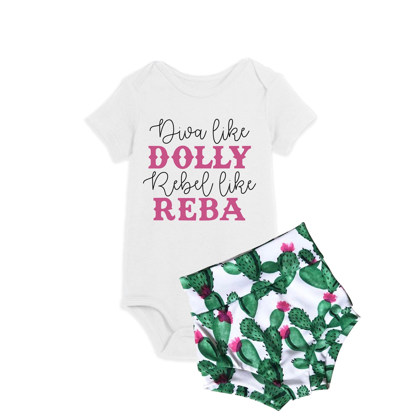 Diva like Dolly Rebel like Reba Bodysuit-Bodysuits-Baby Bae Boutique
